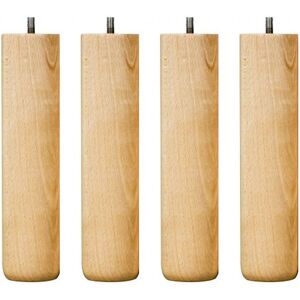 Promo Matelas - 4 Pieds Cylindriques 25 cm Vernis Naturel Hêtre Massif - Mattress - Publicité Promo Matelas - 4 Pieds Cylindriques 25 cm Vernis Naturel Hêtre Massif - Mattress - Publicité