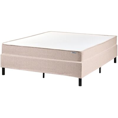 Beliani Lit Divan Avec Sommier En Tissu 140 X 200 Cm Matelas À Ressorts Ensachés Sans Tê - Publicité Beliani Lit Divan Avec Sommier En Tissu 140 X 200 Cm Matelas À Ressorts Ensachés Sans Tê - Publicité
