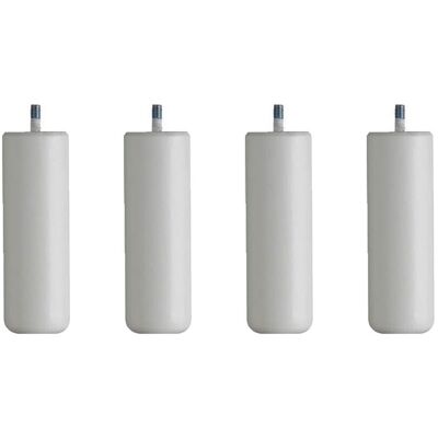 Promo Matelas - 4 Pieds De Lit Cylindriques 15 Cm Blanc Hêtre Massif - Pieds de lit - Publicité Promo Matelas - 4 Pieds De Lit Cylindriques 15 Cm Blanc Hêtre Massif - Pieds de lit - Publicité