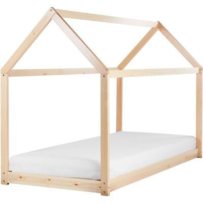 Lit Maison pour Enfants en Pin Clair Beliani 90x200 - Lit pour Enfants - Publicité Lit Maison pour Enfants en Pin Clair Beliani 90x200 - Lit pour Enfants - Publicité