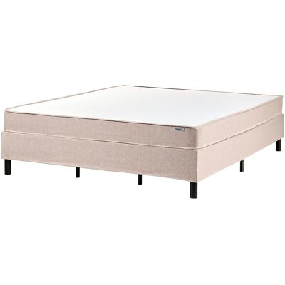 Beliani Lit Divan Avec Sommier En Tissu 180 X 200 Cm Matelas À Ressorts Ensachés Sans Tê - Publicité Beliani Lit Divan Avec Sommier En Tissu 180 X 200 Cm Matelas À Ressorts Ensachés Sans Tê - Publicité