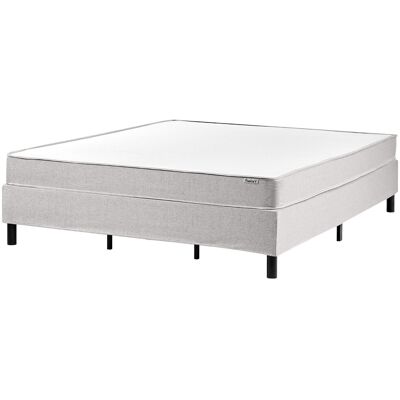 Beliani Lit Divan Avec Sommier En Tissu 180 X 200 Cm Matelas À Ressorts Ensachés Sans Tê - Publicité Beliani Lit Divan Avec Sommier En Tissu 180 X 200 Cm Matelas À Ressorts Ensachés Sans Tê - Publicité