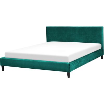 Lit Velours Vert EU King Size - lit - Publicité Lit Velours Vert EU King Size - lit - Publicité