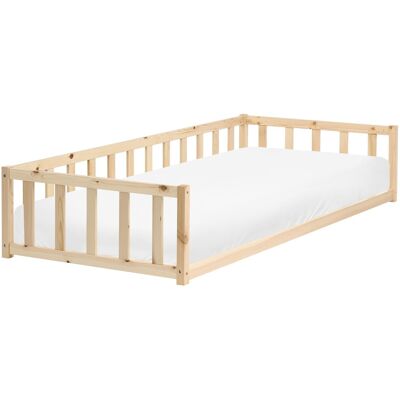 Beliani Plateforme De Lit Enfant Avec Sommier À Lattes 90 X 200 Cm En Bois De Pin Marron - Publicité Beliani Plateforme De Lit Enfant Avec Sommier À Lattes 90 X 200 Cm En Bois De Pin Marron - Publicité