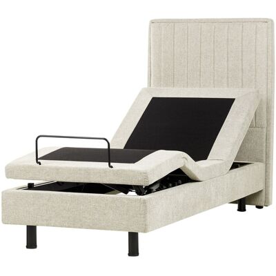 Beliani Lit Réglable Moderne En Tissu Électrique 80 X 200 Cm Ajustable Avec Télécommande - Publicité Beliani Lit Réglable Moderne En Tissu Électrique 80 X 200 Cm Ajustable Avec Télécommande - Publicité