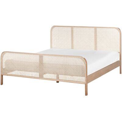 Beliani - Gonfaron Pine - Marron - Bed - Publicité Beliani - Gonfaron Pine - Marron - Bed - Publicité