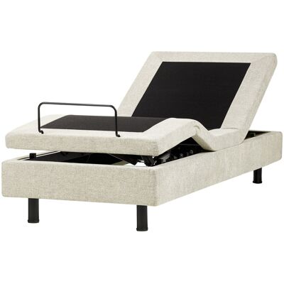 Beliani Lit Réglable Moderne En Tissu Électrique 80 X 200 Cm Ajustable Avec Télécommande - Publicité Beliani Lit Réglable Moderne En Tissu Électrique 80 X 200 Cm Ajustable Avec Télécommande - Publicité