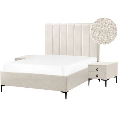 Ensemble de lit avec rangement et tables de nuit - Mobilier de chambre - Publicité Ensemble de lit avec rangement et tables de nuit - Mobilier de chambre - Publicité