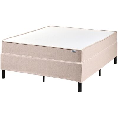 Beliani Lit Divan Avec Sommier En Tissu 120 X 200 Cm Matelas À Ressorts Ensachés Sans Tê - Publicité Beliani Lit Divan Avec Sommier En Tissu 120 X 200 Cm Matelas À Ressorts Ensachés Sans Tê - Publicité