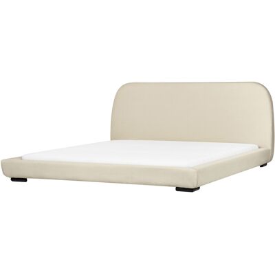 Lit à eau Beliani Roisel - Style classique Tissu beige 180x200cm - Publicité Lit à eau Beliani Roisel - Style classique Tissu beige 180x200cm - Publicité