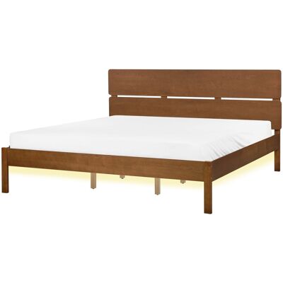 Beliani Lit LED Bois EU Super King - Lit - Publicité Beliani Lit LED Bois EU Super King - Lit - Publicité