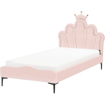 Beliani Lit Simple Moderne Chambre Enfant Sommier À Lattes Avec Led 90 X 200 Cm Tapissé - Publicité Beliani Lit Simple Moderne Chambre Enfant Sommier À Lattes Avec Led 90 X 200 Cm Tapissé - Publicité