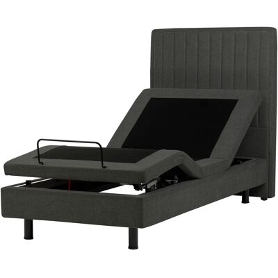 Beliani Lit Simple Ajustable Moderne En Tissu 90 X 200 Cm Electrique Réglable Avec Téléc - Publicité Beliani Lit Simple Ajustable Moderne En Tissu 90 X 200 Cm Electrique Réglable Avec Téléc - Publicité