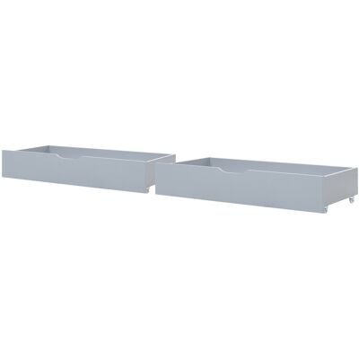 Beliani Ensemble De 2 Tiroirs De Rangement Pour Lit En Bois De Pin Gris Cronat - Publicité Beliani Ensemble De 2 Tiroirs De Rangement Pour Lit En Bois De Pin Gris Cronat - Publicité