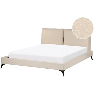 Lit Beliani Malle Beige Clair - Lit - Publicité Lit Beliani Malle Beige Clair - Lit - Publicité