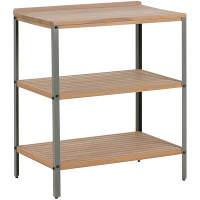 Beliani Ilot De Cuisine D'Extérieur En Bois D'Acacia Avec 2 Etagères 50 X 80 X - Publicité Beliani Ilot De Cuisine D'Extérieur En Bois D'Acacia Avec 2 Etagères 50 X 80 X - Publicité