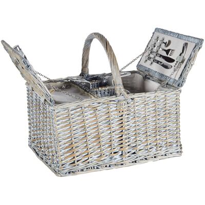 Panier de Pique-nique Groseille Beliani - Fait à la Main, Osier, Portable - Publicité Panier de Pique-nique Groseille Beliani - Fait à la Main, Osier, Portable - Publicité