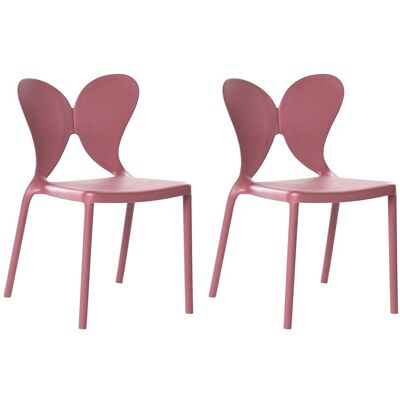 Beliani Lot De 2 Chaises De Jardin Moderne Minimaliste En Plastique Matériau Synthétique - Publicité Beliani Lot De 2 Chaises De Jardin Moderne Minimaliste En Plastique Matériau Synthétique - Publicité