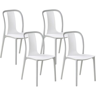 Chaises de jardin synthétiques blanches et grises Beliani - Chaises de jardin - Publicité Chaises de jardin synthétiques blanches et grises Beliani - Chaises de jardin - Publicité