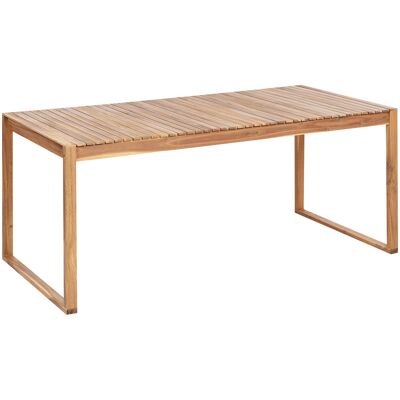 Beliani Table De Jardin Rustique En Bois D'Acacia Clair 180 X 90 Cm Rectangulaire S - Publicité Beliani Table De Jardin Rustique En Bois D'Acacia Clair 180 X 90 Cm Rectangulaire S - Publicité