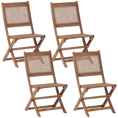 Chaises de jardin Beliani Paraggi - Bois d'acacia FSC, Pliables, Rustiques - Publicité Chaises de jardin Beliani Paraggi - Bois d'acacia FSC, Pliables, Rustiques - Publicité