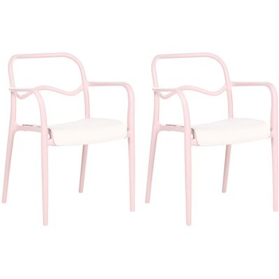 Beliani Lot De 2 Chaises De Jardin Empilables En Plastique Style Rétro Résistantes Aux I - Publicité Beliani Lot De 2 Chaises De Jardin Empilables En Plastique Style Rétro Résistantes Aux I - Publicité