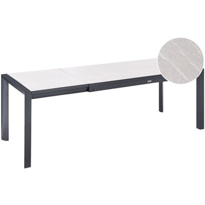 Beliani Table De Jardin Moderne Avec Plateau En Hpl Structure En Aluminium À Rallonge Ex - Publicité Beliani Table De Jardin Moderne Avec Plateau En Hpl Structure En Aluminium À Rallonge Ex - Publicité