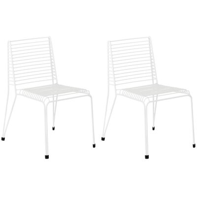 Beliani Lot De 2 Chaises De Jardin Moderne En Métal Empilables Meuble Terrasse Extérieur - Publicité Beliani Lot De 2 Chaises De Jardin Moderne En Métal Empilables Meuble Terrasse Extérieur - Publicité