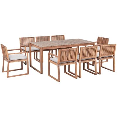 Beliani Salle À Manger De Jardin 8 Places Rustique En Bois D'Acacia Certifié Marron - Publicité Beliani Salle À Manger De Jardin 8 Places Rustique En Bois D'Acacia Certifié Marron - Publicité