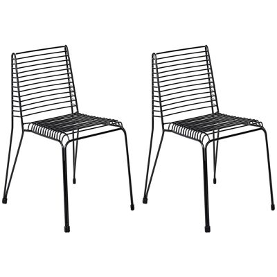 Beliani Lot De 2 Chaises De Jardin Moderne En Métal Empilables Meuble Terrasse Extérieur - Publicité Beliani Lot De 2 Chaises De Jardin Moderne En Métal Empilables Meuble Terrasse Extérieur - Publicité