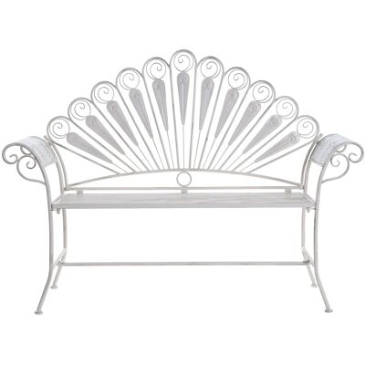 Beliani Banc D'Extérieur Jardin Vintage En Métal 2 Places Avec Accoudoirs Effet Vieilli - Publicité Beliani Banc D'Extérieur Jardin Vintage En Métal 2 Places Avec Accoudoirs Effet Vieilli - Publicité