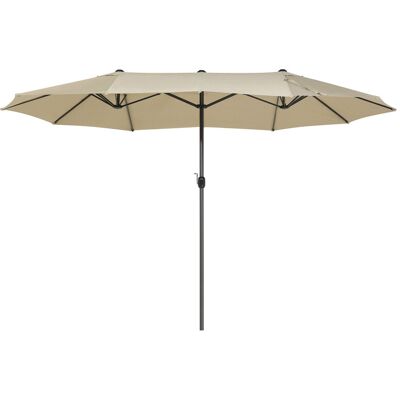 Parasole de Jardin Beliani Tissu Beige Aluminium 247 cm Résistant aux Intempéries - Parasol de Jardin - Publicité Parasole de Jardin Beliani Tissu Beige Aluminium 247 cm Résistant aux Intempéries - Parasol de Jardin - Publicité