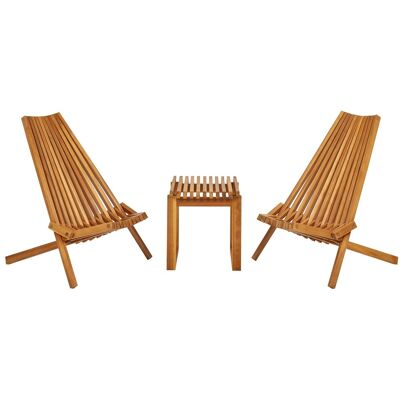 Ensemble de jardin Beliani - Mobilier d'extérieur en acacia rustique - Publicité Ensemble de jardin Beliani - Mobilier d'extérieur en acacia rustique - Publicité