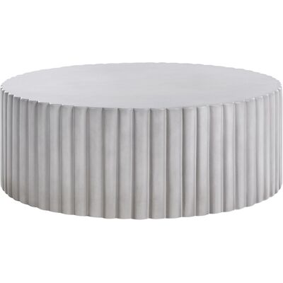 Beliani Table Basse D'Appoint En Mgo Fibre De Verre Forme Ronde Résistante Aux Uv Rouill - Publicité Beliani Table Basse D'Appoint En Mgo Fibre De Verre Forme Ronde Résistante Aux Uv Rouill - Publicité