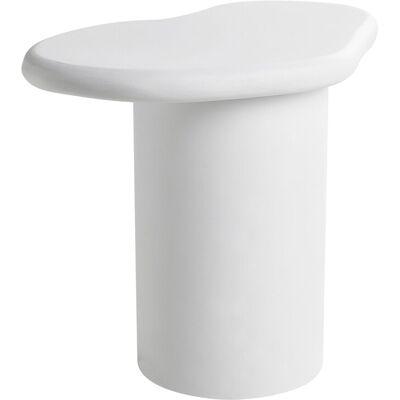 Beliani Table D'Appoint Moderne En Fibre De Verre Oxyde De Magnésium Plateau Asymétrique - Publicité Beliani Table D'Appoint Moderne En Fibre De Verre Oxyde De Magnésium Plateau Asymétrique - Publicité