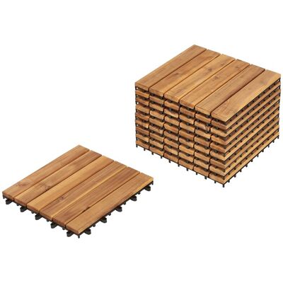 Beliani Revêtement Extérieur Parquet De Jardin Patio Bois D'Acacia Certifié Naturel - Publicité Beliani Revêtement Extérieur Parquet De Jardin Patio Bois D'Acacia Certifié Naturel - Publicité