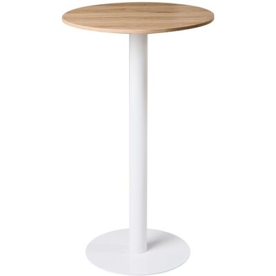 Beliani Table De Bistrot De Jardin Rustique Base Métallique 60x60cm Ronde Marron Etblanc - Publicité Beliani Table De Bistrot De Jardin Rustique Base Métallique 60x60cm Ronde Marron Etblanc - Publicité