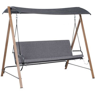 Beliani Balancelle De Jardin Moderne Auvent En Acier Polyester Gris Bonagia - Publicité Beliani Balancelle De Jardin Moderne Auvent En Acier Polyester Gris Bonagia - Publicité