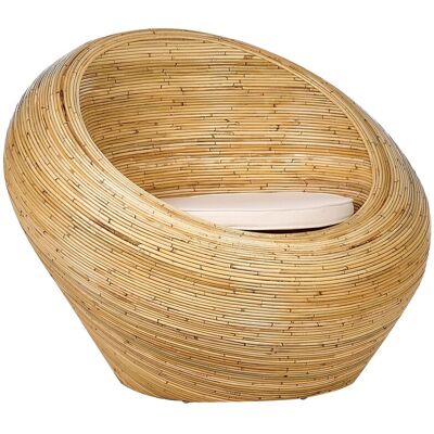 Beliani Chaise de jardin Rotin naturel Beige - Chaise de jardin - Publicité Beliani Chaise de jardin Rotin naturel Beige - Chaise de jardin - Publicité
