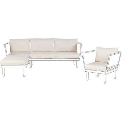 Beliani Housses De Coussins D'Extérieur Pour Salon De Jardin Siège Et De Dossier De - Publicité Beliani Housses De Coussins D'Extérieur Pour Salon De Jardin Siège Et De Dossier De - Publicité
