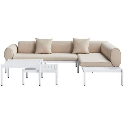 Ensemble de Jardin BELIANI - Mobilier Modern en Aluminium - Publicité Ensemble de Jardin BELIANI - Mobilier Modern en Aluminium - Publicité