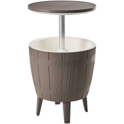 Beliani Mini-Bar De Jardin Avec Glacière En Polypropylène Hauteur Réglable Rond 48 Cm Ta - Publicité Beliani Mini-Bar De Jardin Avec Glacière En Polypropylène Hauteur Réglable Rond 48 Cm Ta - Publicité