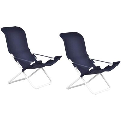 Chaise de jardin Fiam Fiesta cadre en acier toile bleue - Chaise de jardin - Publicité Chaise de jardin Fiam Fiesta cadre en acier toile bleue - Chaise de jardin - Publicité