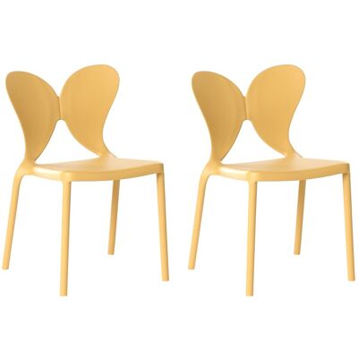Beliani Lot De 2 Chaises De Jardin Moderne Minimaliste En Plastique Matériau Synthétique - Publicité Beliani Lot De 2 Chaises De Jardin Moderne Minimaliste En Plastique Matériau Synthétique - Publicité