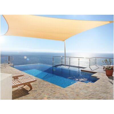 Tissu d'ombre UV Green Blue - Imperméable, 3,6m Carré/Triangle - Publicité Tissu d'ombre UV Green Blue - Imperméable, 3,6m Carré/Triangle - Publicité