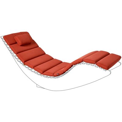 Beliani Coussin De Chaise Longue En Polyester Avec Appui-Tête Résistant Aux Uv Rouge Bre - Publicité Beliani Coussin De Chaise Longue En Polyester Avec Appui-Tête Résistant Aux Uv Rouge Bre - Publicité