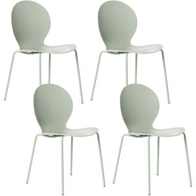 Beliani Lot De 4 Chaises De Jardin En Plastique Matériau Synthétique Salle À Manger Inté - Publicité Beliani Lot De 4 Chaises De Jardin En Plastique Matériau Synthétique Salle À Manger Inté - Publicité