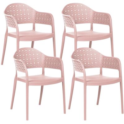 Beliani Lot De 4 Chaises De Jardin Classique En Matière Synthétique Intérieur Extérieur - Publicité Beliani Lot De 4 Chaises De Jardin Classique En Matière Synthétique Intérieur Extérieur - Publicité