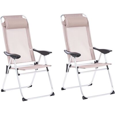 Beliani Lot De 2 Chaises De Jardin Moderne Structure En Aluminium Pliantes Dossier Régla - Publicité Beliani Lot De 2 Chaises De Jardin Moderne Structure En Aluminium Pliantes Dossier Régla - Publicité