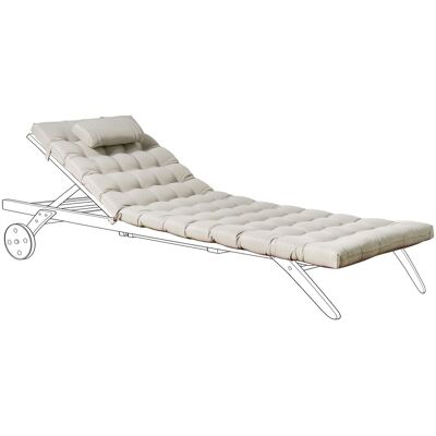 Beliani Coussin Pour Transat En Polyester Avec Appui-Tête Bain De Soleil Résistant Aux U - Publicité Beliani Coussin Pour Transat En Polyester Avec Appui-Tête Bain De Soleil Résistant Aux U - Publicité
